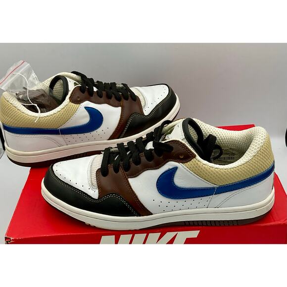 COURT FORCE LOW PREMIUM White/Military Blue-Bison  313940 141 Sz 8.5 #206 - Picture 10 of 11